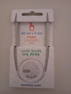 Pony Circular Fixed Knitting Needles 40cm