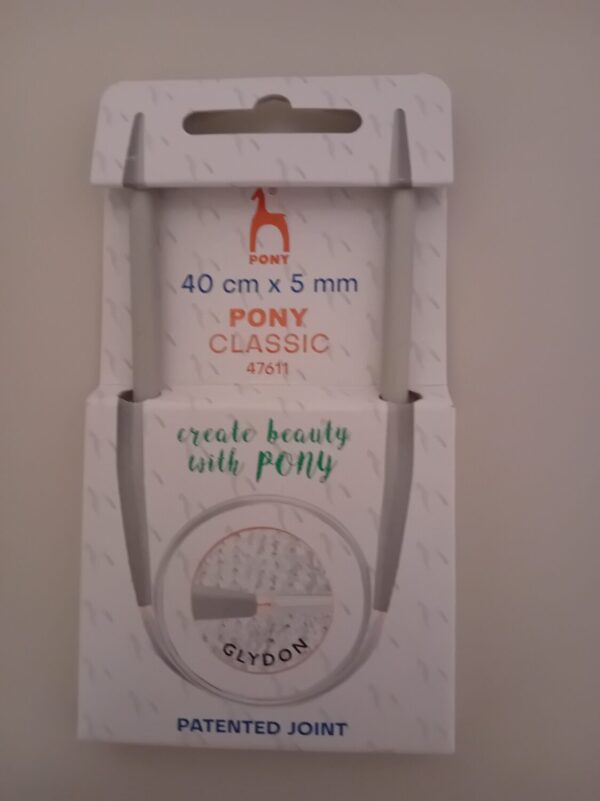 Pony Circular Fixed Knitting Needles 40cm