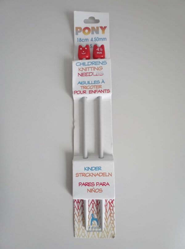 Pony Childrens Knitting Needles 18cm