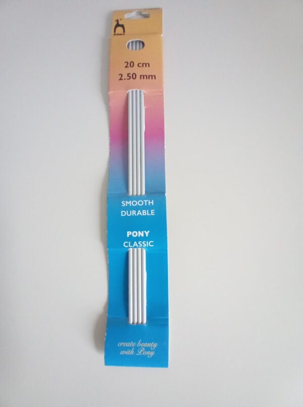 Pony Double Pointed Classic Knitting Needles 20cm