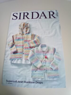 Sirdar Supersoft Aran Rainbow Drops Knitting Patterns For Children
