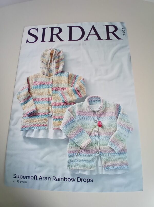 Sirdar Supersoft Aran Rainbow Drops Knitting Patterns For Children